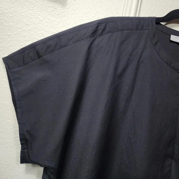 VINCE Classic Black Cotton Poplin Popover Dress - Size Small - Picture 7 of 8